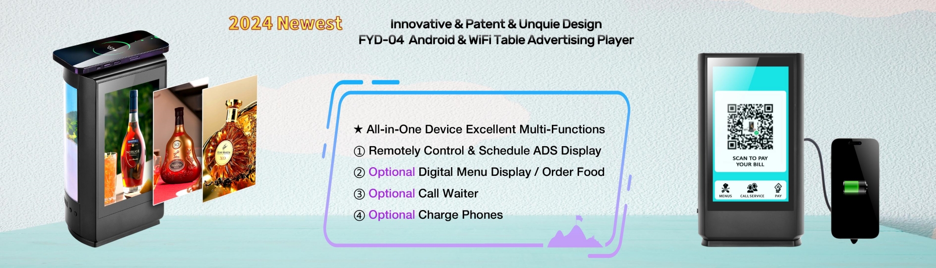 FYD-04 WiFi Digital Table Advertising Player